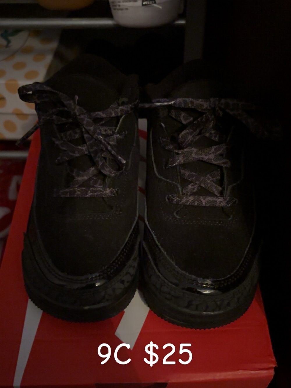Jordan Kids Black Lace-Up Oxfords